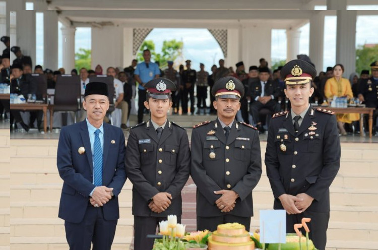 Upacara HUT Bhayangkara ke-77 Turut Dihadiri Bupati dan Wabup Rohil