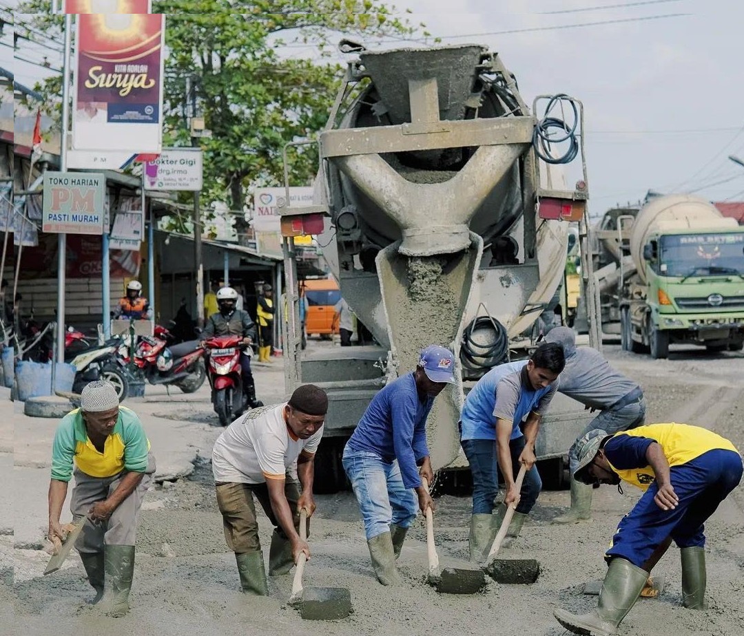 Dinas PUPR Pekanbaru Beton Jalan Darma Bakti