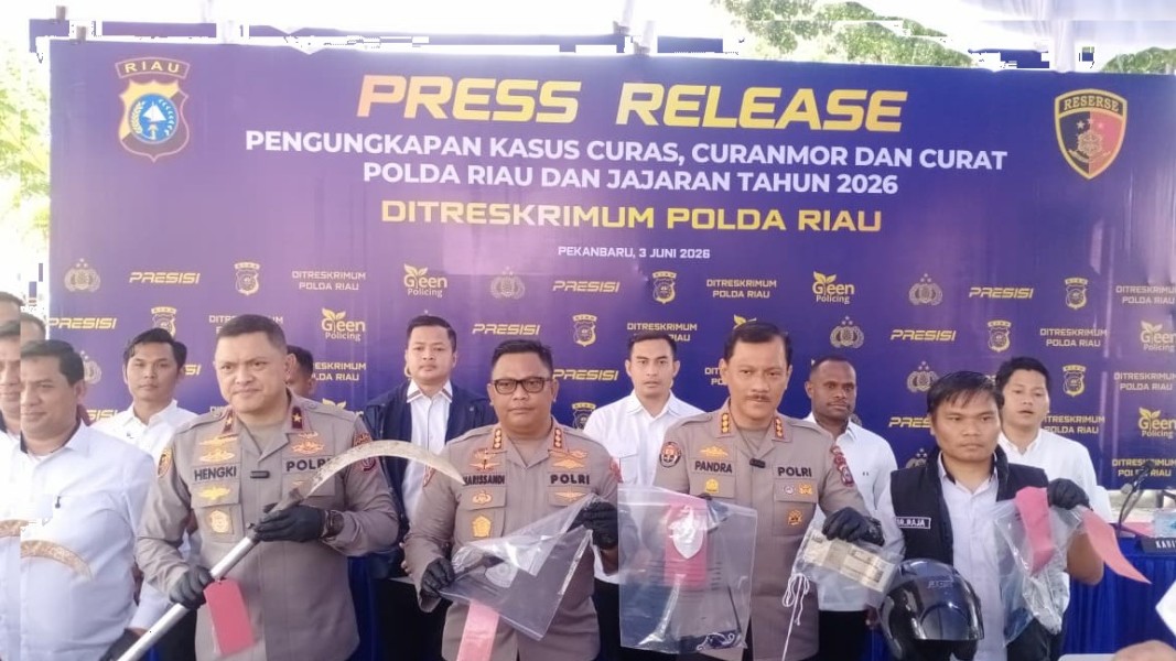Polda Riau Ringkus 525 Pelaku Kejahatan Jalanan, 1.333 Kasus C3 Terungkap