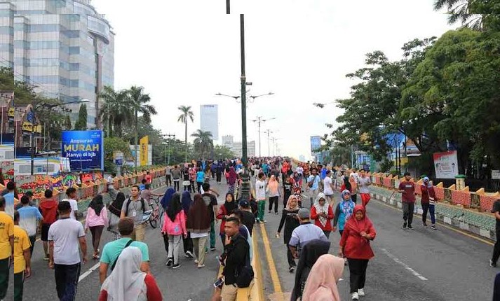 Minggu Besok CFD Libur, Jalan Sudirman Bersiap Jadi Pusat HUT Riau