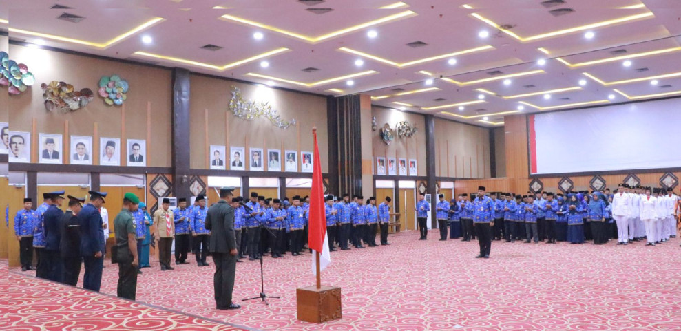 Prosesi Upacara Hari Pancasila di Kota Pekanbaru Tetap Khidmat Walau Dalam Ruangan