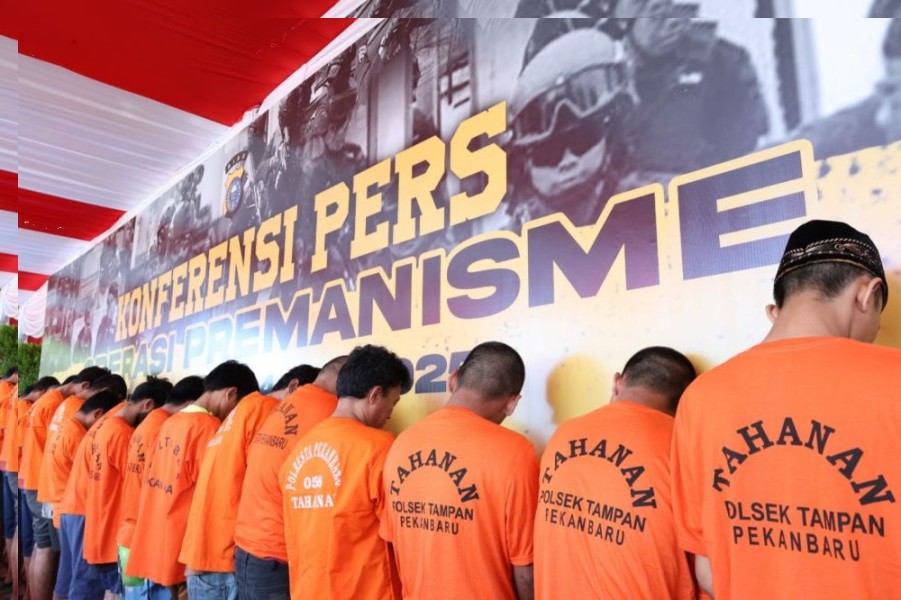 Operasi Pekat, Polda Riau Berhasil Amankan 169 Preman Jalanan