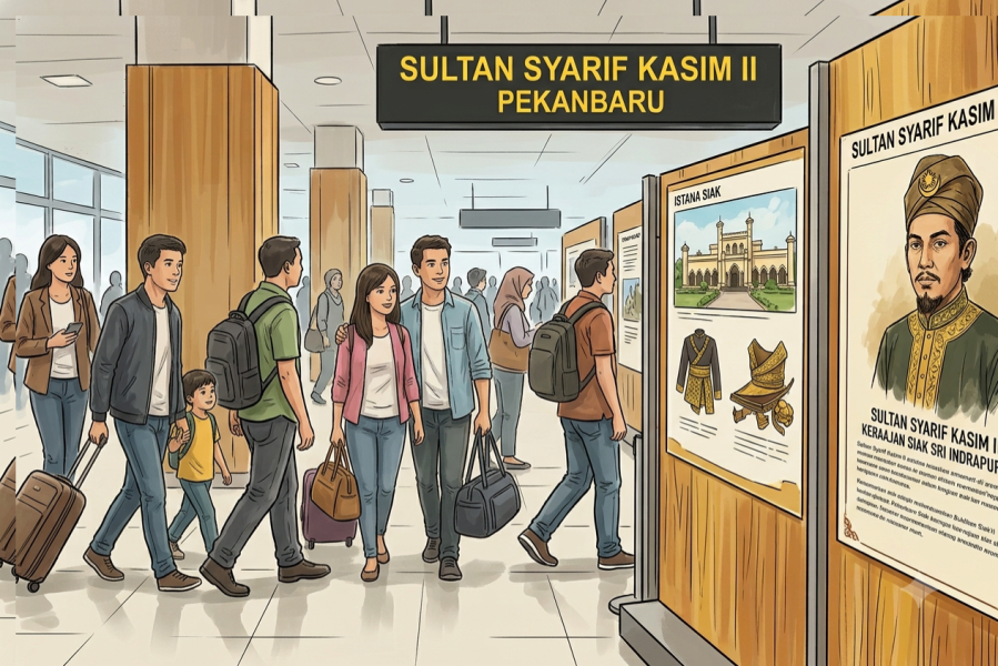 Kerajaan Siak Hadir di Bandara SSK II, Angkat Warisan Melayu ke Panggung Publik