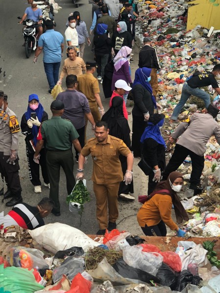 Aksi Bersih Sampah, Asisten I Setdako Pekanbaru Pimpin Apel Gabungan