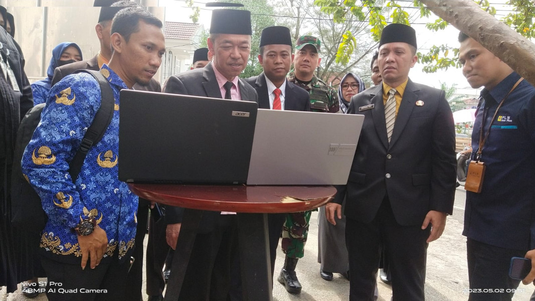 Bupati Rohil di Dampingi Wabup Tinjau Lokasi Zero Point Smart City