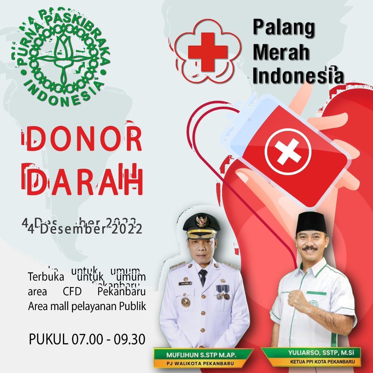Sebelum Dilantik, Organisasi Purna Paskibraka Indonesia Kota Pekanbaru Akan Gelar Baksos Donor Darah