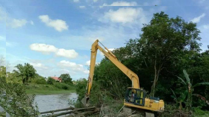 Cegah Banjir Di Pekanbaru, PUPR Normalisasi Anak Sungai dan Drainase Secara Bertahap