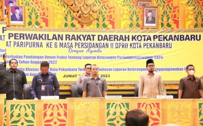 LKPj 2022, Pemko Pekanbaru Jawab Pandangan Fraksi DPRD