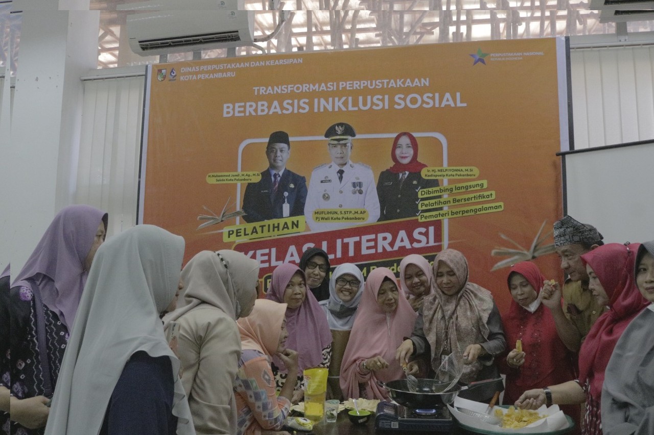 Dispusip Pekanbaru Gelar Pelatihan Pembuatan Keripik Pisang