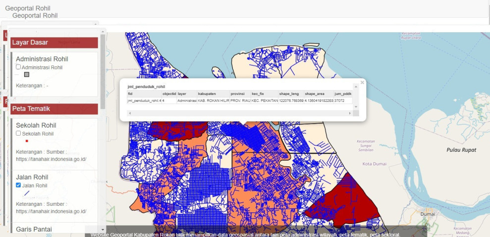Diskominfotiks Rohil Luncurkan Sistem Informasi Geospasial Daerah