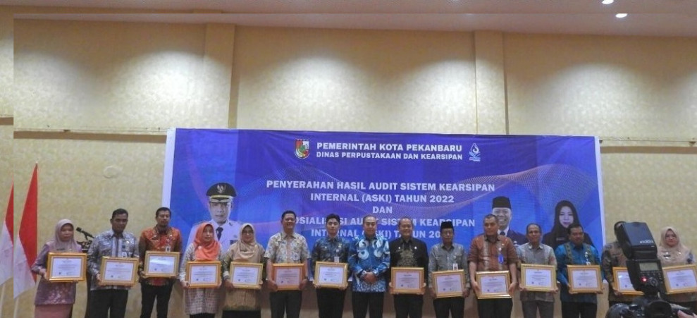 BPKAD Kota Pekanbaru Raih Penghargaan Hasil Audit Sistem Kearsipan Internal (ASKI) Tahun 2022