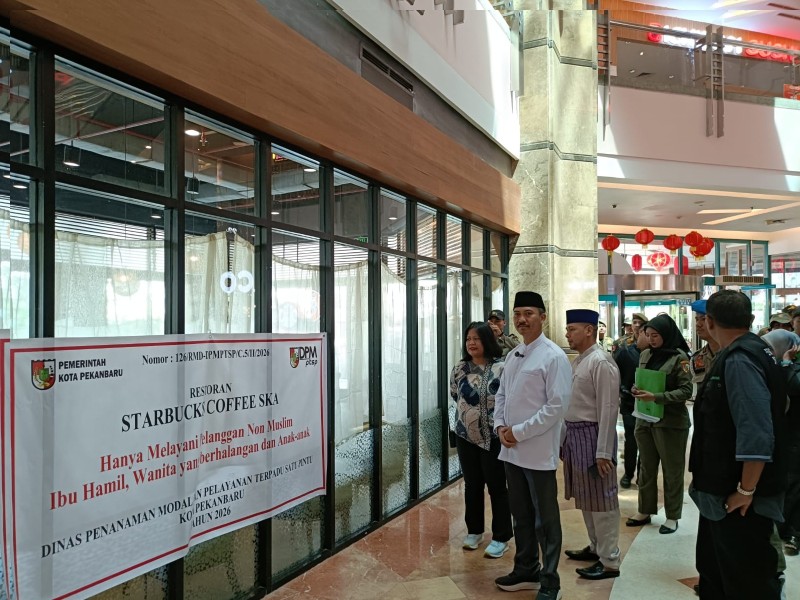 Patroli Ramadan, Satpol PP Pekanbaru Sidak Restoran di Mal