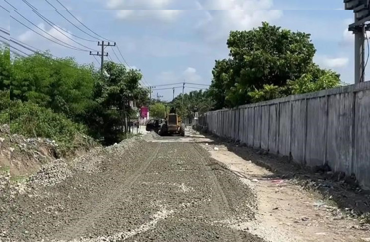 Akhir November, Overlay Jalan Bangau Sakti Tuntas Diperbaiki