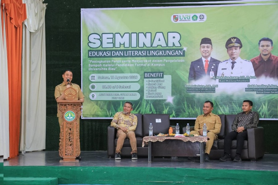 Pemko Pekanbaru Edukasi Mahasiswa Unri tentang Pengelolaan Sampah