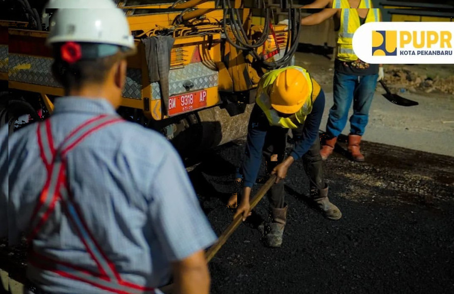 Dinas PUPR Pekanbaru Pastikan Proses Perbaikan  Sejumlah Ruas Jalan Rusak Terus Berjalan