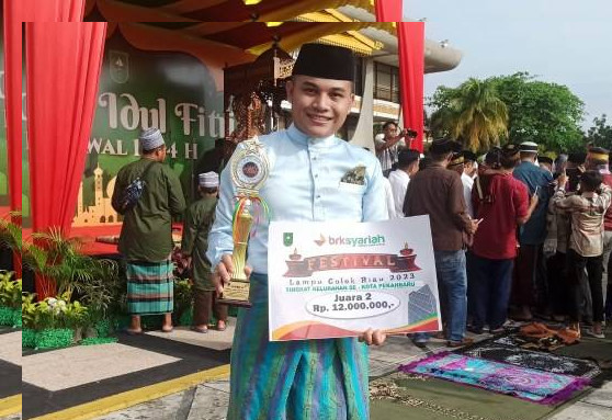 Juara Dua Lomba Lampu Colok Tingkat Riau, Camat Bukit Raya Canangkan  Tradisi Ini Menjadi Wisata Religi
