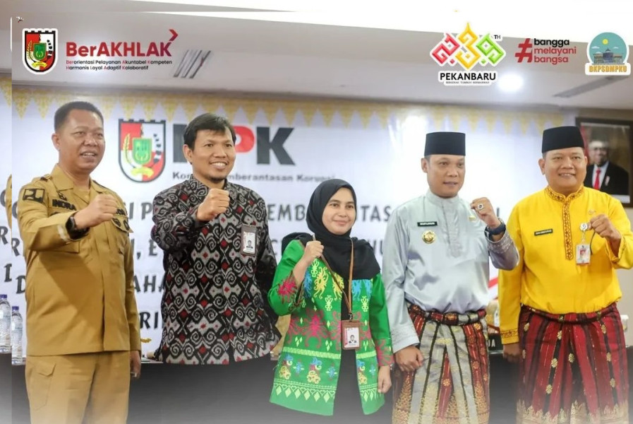 Rapat Koordinasi Program Pemberantasan Korupsi Terintegrasi Tahun 2023 Dikuti Kepala BKPSDM Pekanbaru