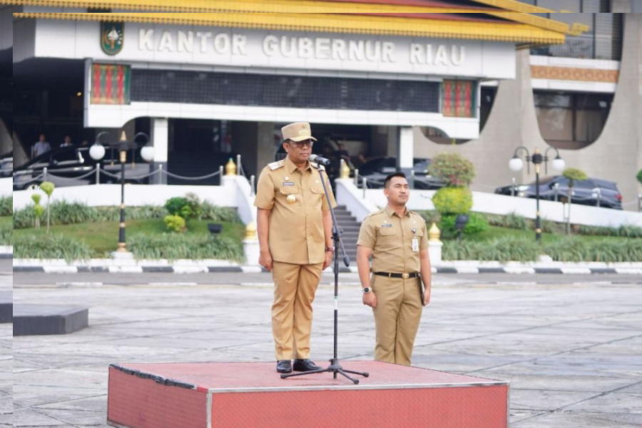 Pimpin Apel Pagi Bersama, Ini Harapan Pj Gubernur Riau