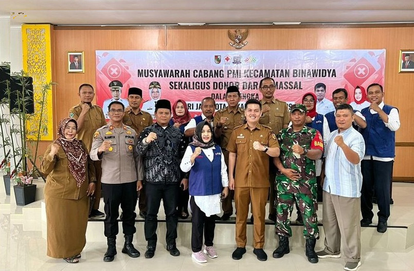 Sempena HUT Kota Pekanbaru ke-239, Sekcam Binawidya Ikuti Aksi Donor Darah Bersama PMI