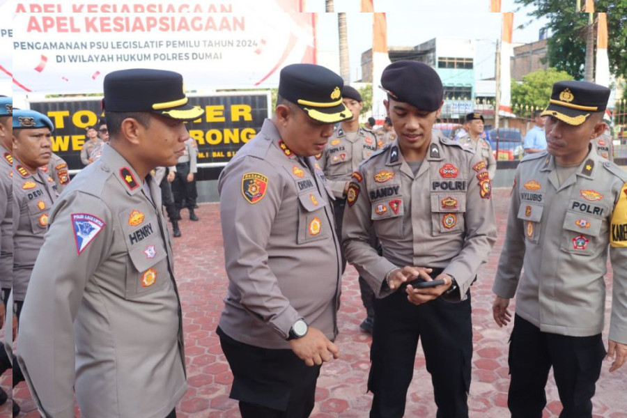 Antisipasi Judi Slot, Kapolres Dumai Razia HP Anggota