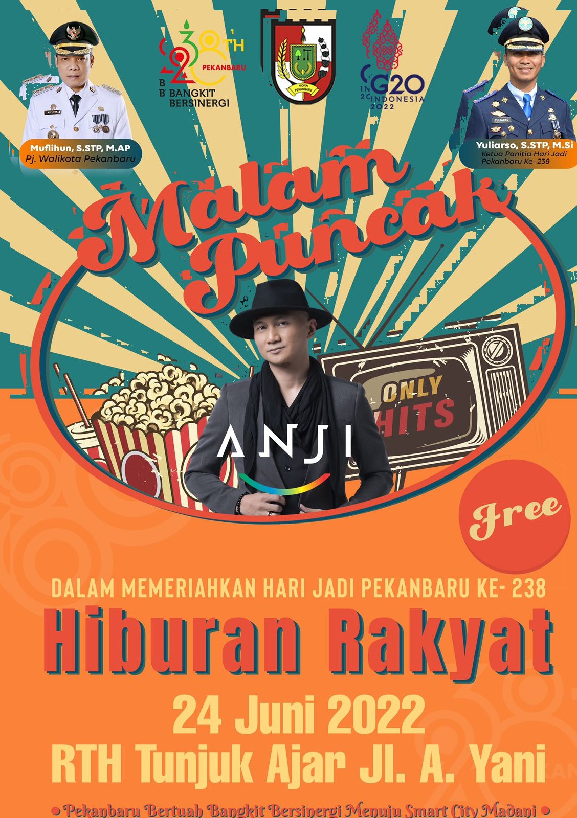 Malam Puncak HUT Pekanbaru Ke-238, Artis Ibukota Ini Bakal Hibur Masyarakat